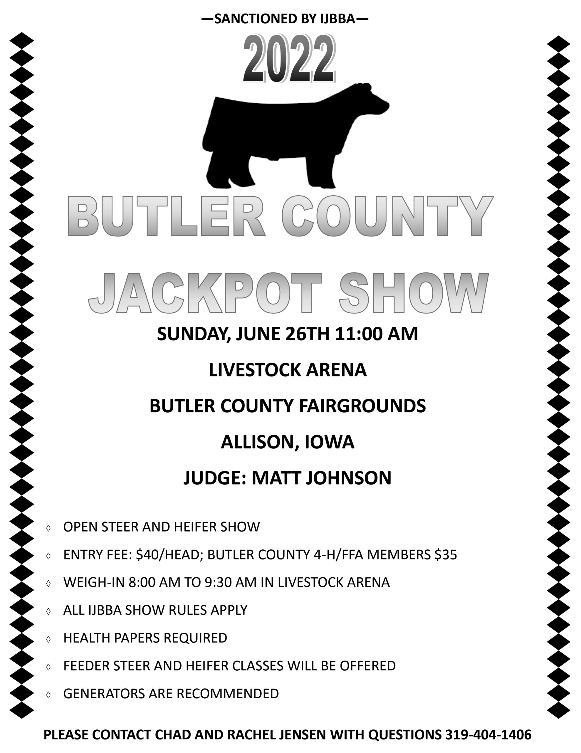 Butler county open feeder and cattle show IJBBA Iowa Junior Beef